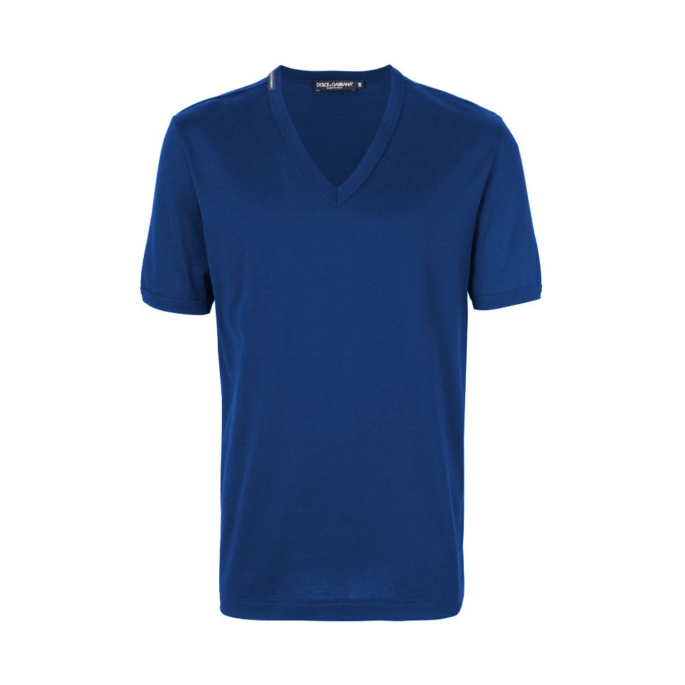 Tricou Dolce &amp; Gabbana albastru din bumbac