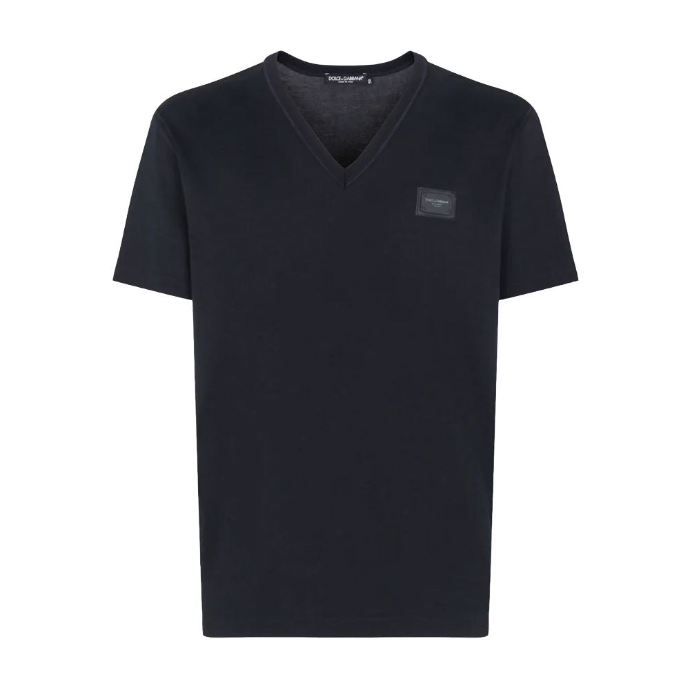 Tricou Dolce &amp; Gabbana albastru din bumbac