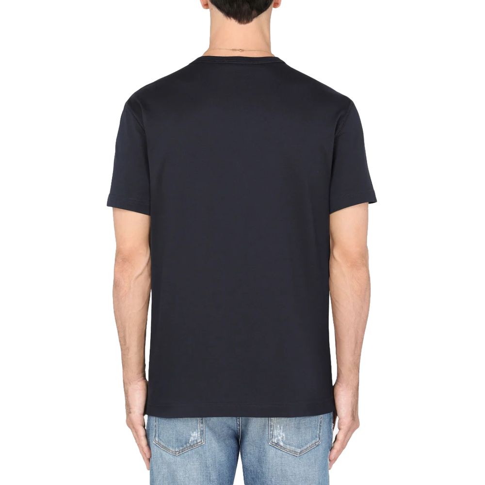 Tricou Dolce &amp; Gabbana albastru din bumbac