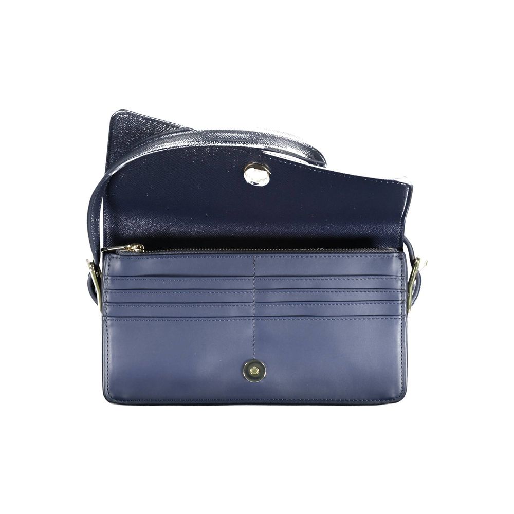 Geantă de mână Tommy Hilfiger albastră din polietilenă pentru femei
