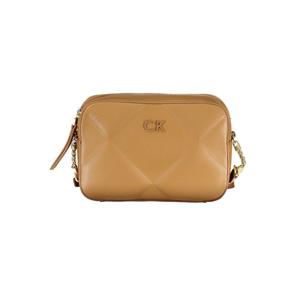 Calvin Klein Braune Polyester-Handtasche