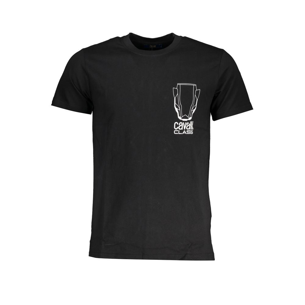 Schwarzes Baumwoll-T-Shirt der Cavalli Class