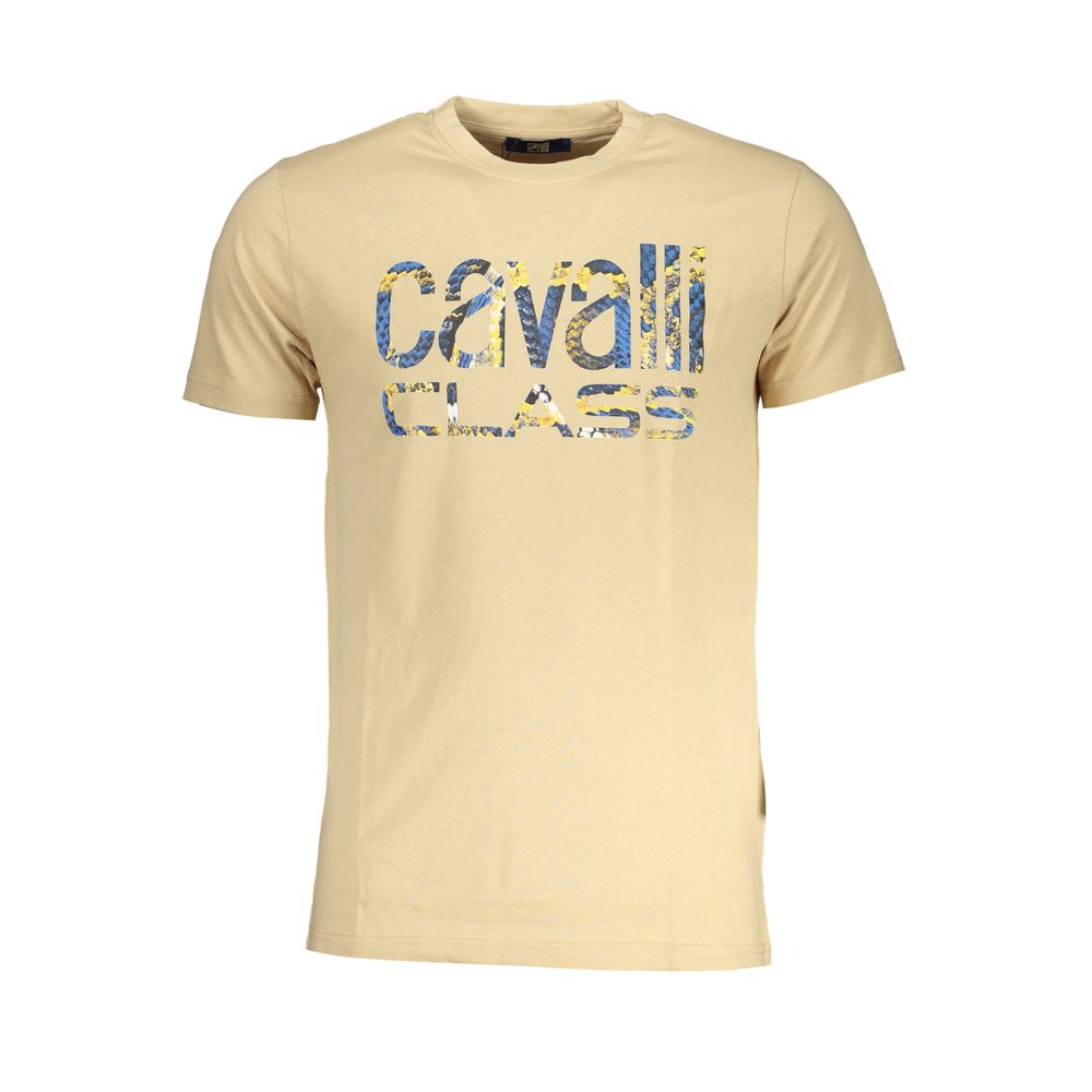 Tricou Cavalli Class bej din bumbac