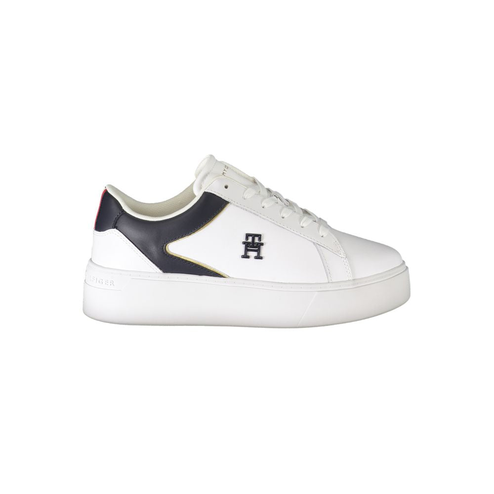 Tommy Hilfiger – Weiße Polyester-Sneaker