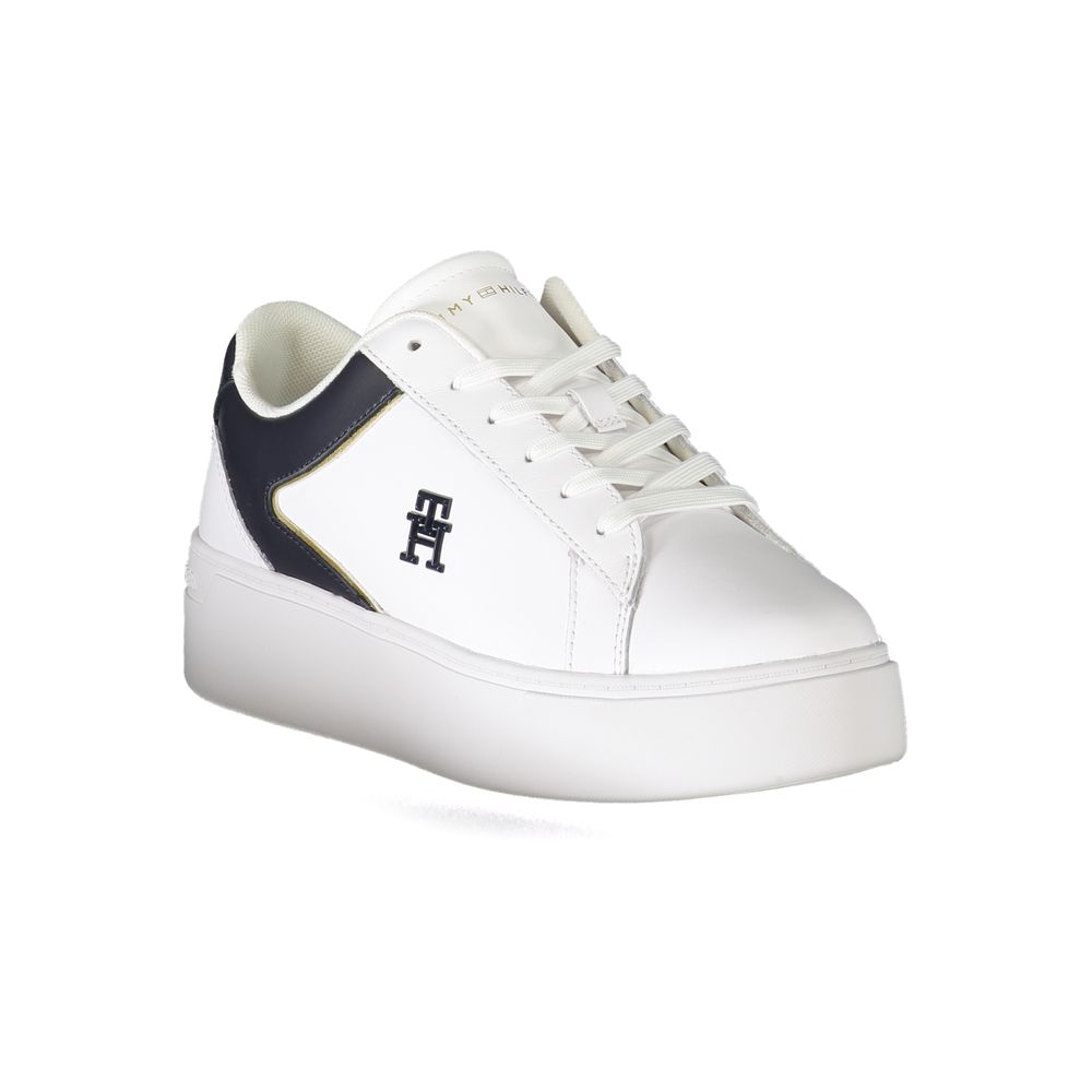 Tommy Hilfiger – Weiße Polyester-Sneaker