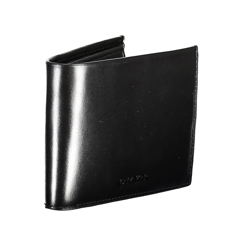 Calvin Klein Herren-Geldbörse aus schwarzem Leder