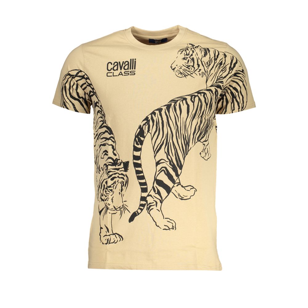 Tricou Cavalli Class bej din bumbac
