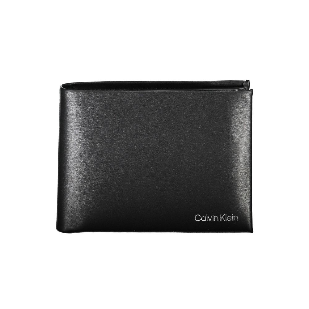 Portofel Calvin Klein negru din piele pentru bărbați
