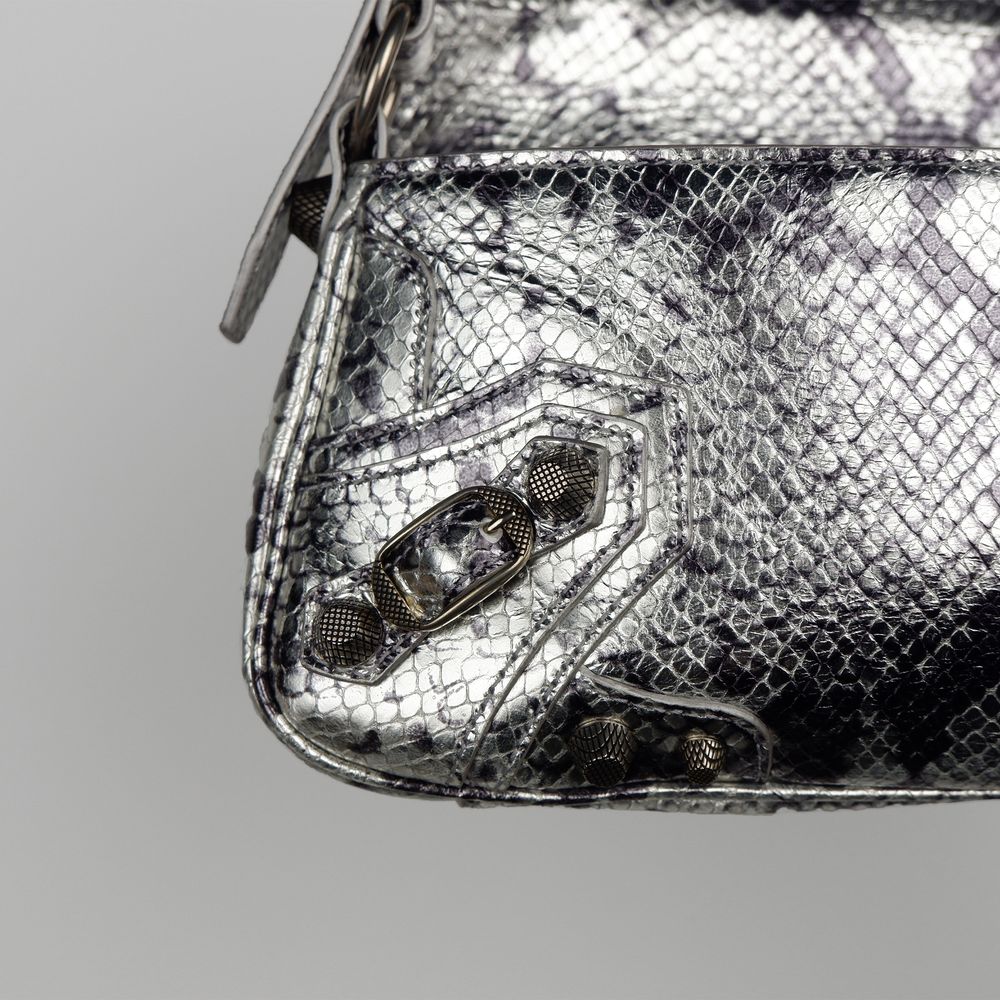 Geantă de mână Balenciaga gri din piele de vițel