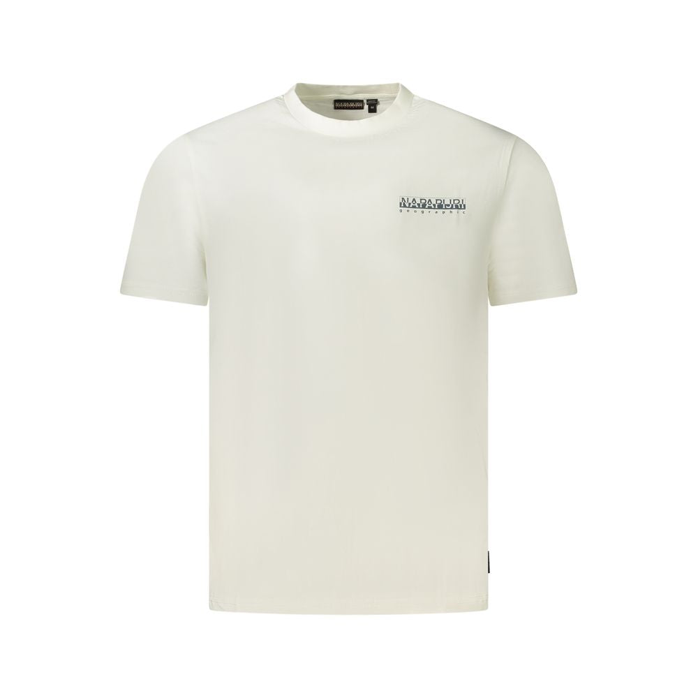 Napapijri Weißes Herren-T-Shirt aus Baumwolle