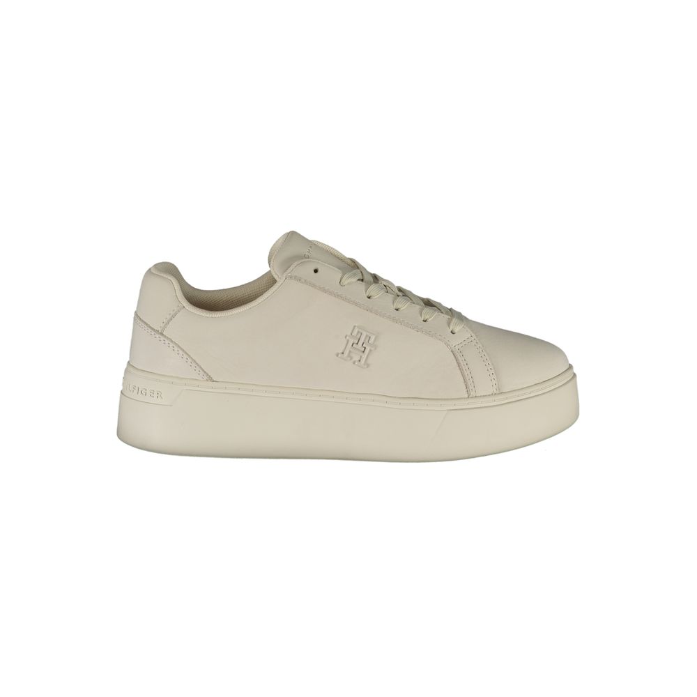Tommy Hilfiger – Weiße Polyester-Sneaker