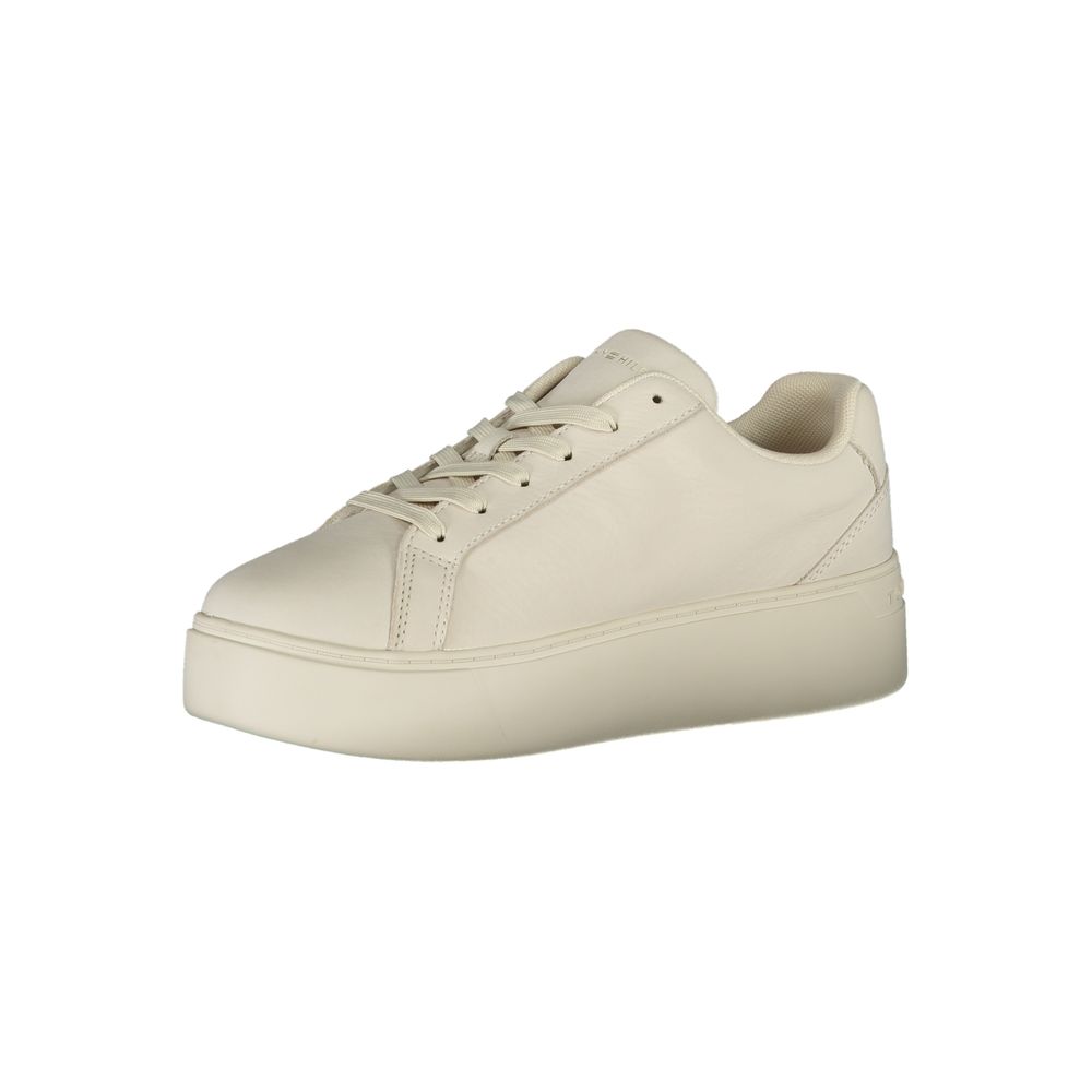 Tommy Hilfiger – Weiße Polyester-Sneaker