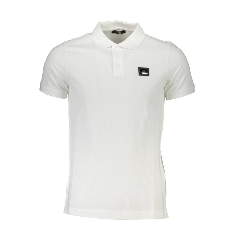 Tricou polo pentru bărbați Cavalli Class din bumbac alb