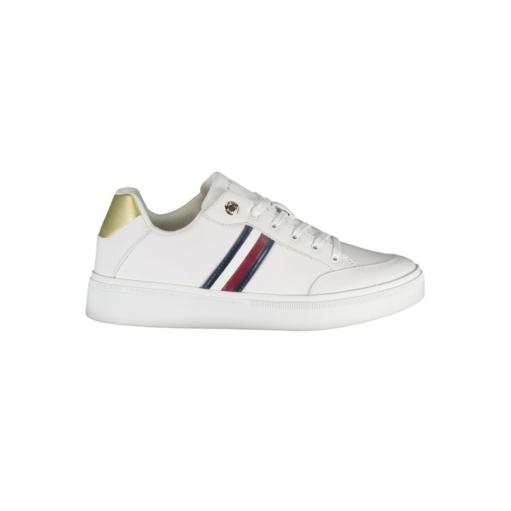 Teniși Tommy Hilfiger din piele albă pentru femei