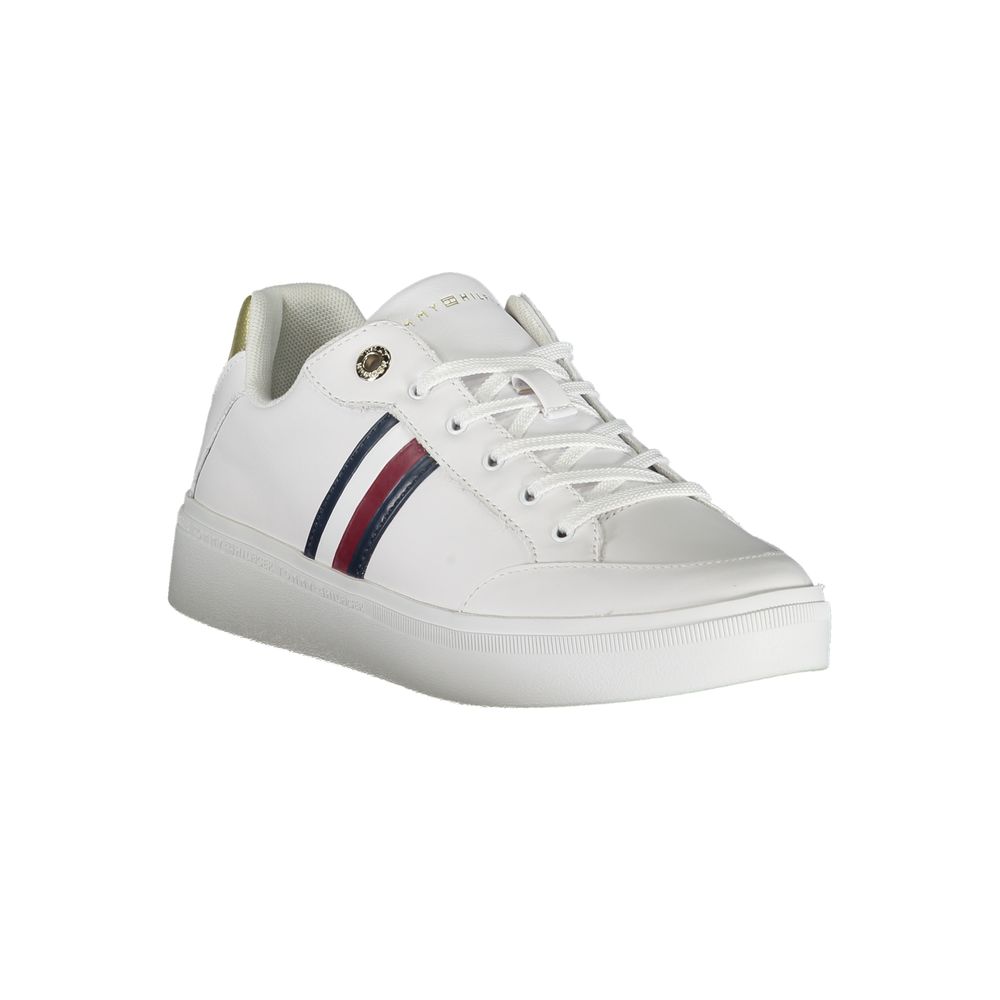 Teniși Tommy Hilfiger din piele albă pentru femei