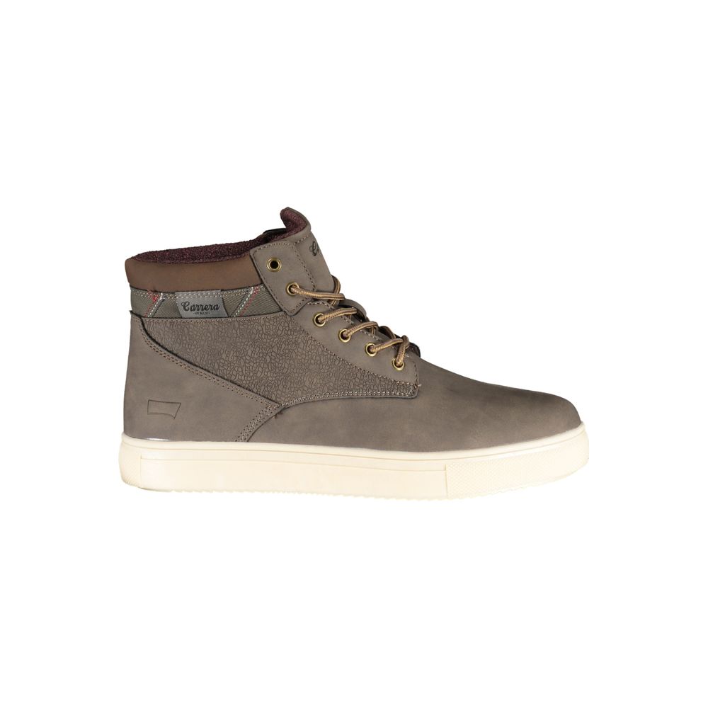 Carrera Chic – Braune Schnürstiefel mit Kontrastdetails