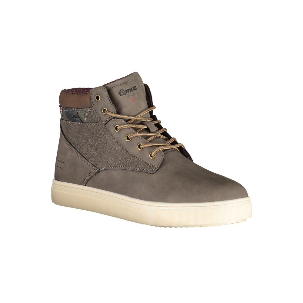 Carrera Chic – Braune Schnürstiefel mit Kontrastdetails