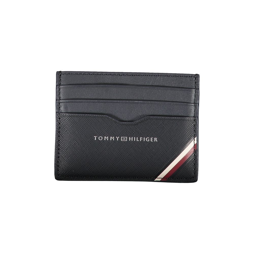 Tommy Hilfiger – Blaue Lederbrieftasche für Herren