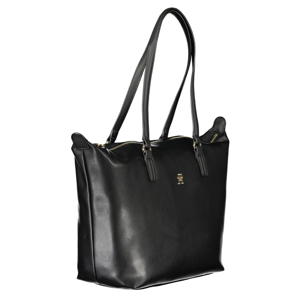 Tommy Hilfiger – Schwarze Polyester-Handtasche