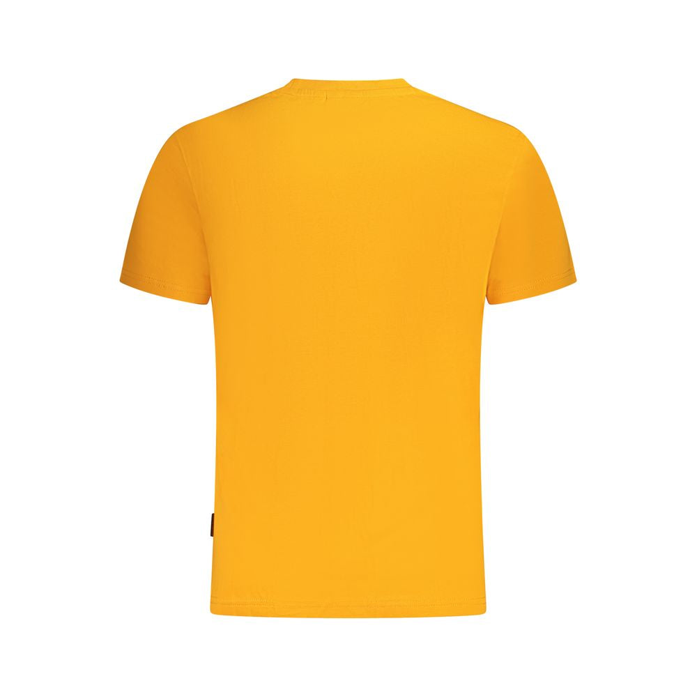 Napapijri Orangefarbenes Herren-T-Shirt aus Baumwolle