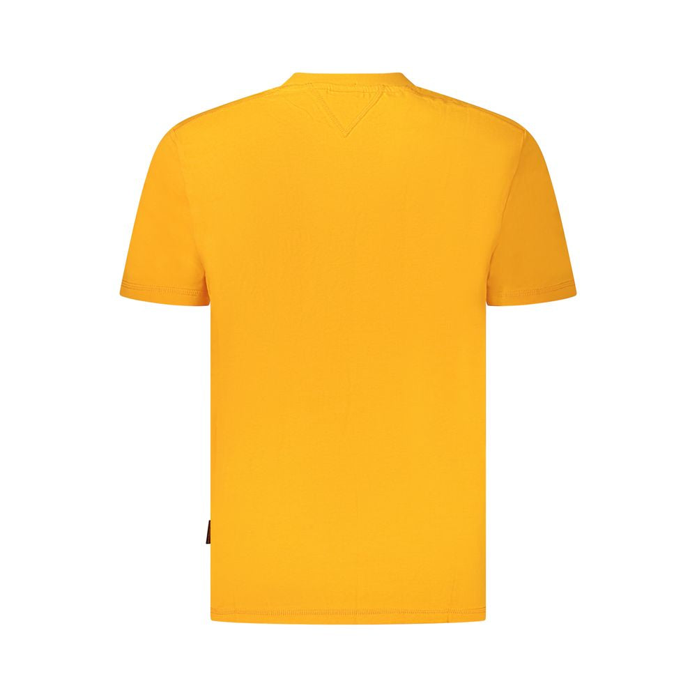 Napapijri Orangefarbenes Herren-T-Shirt aus Baumwolle