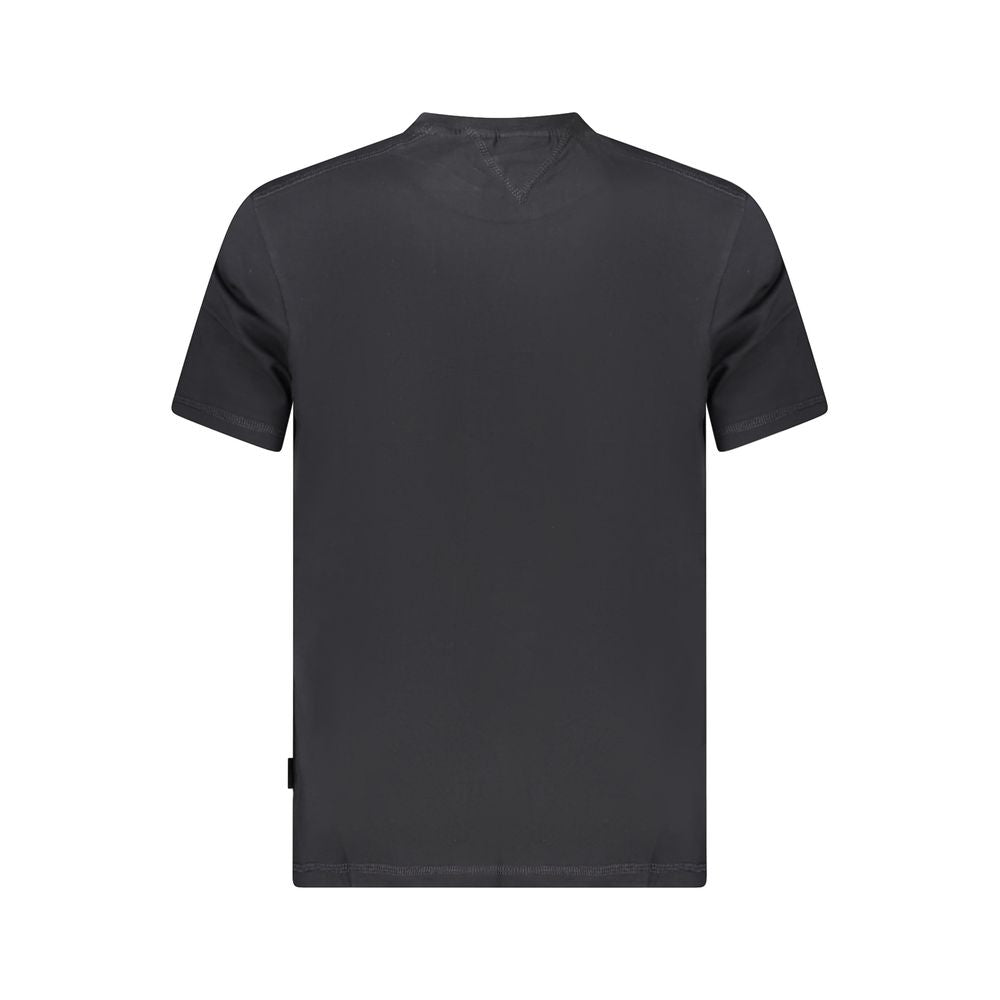 Napapijri Schwarzes Herren-T-Shirt aus Baumwolle