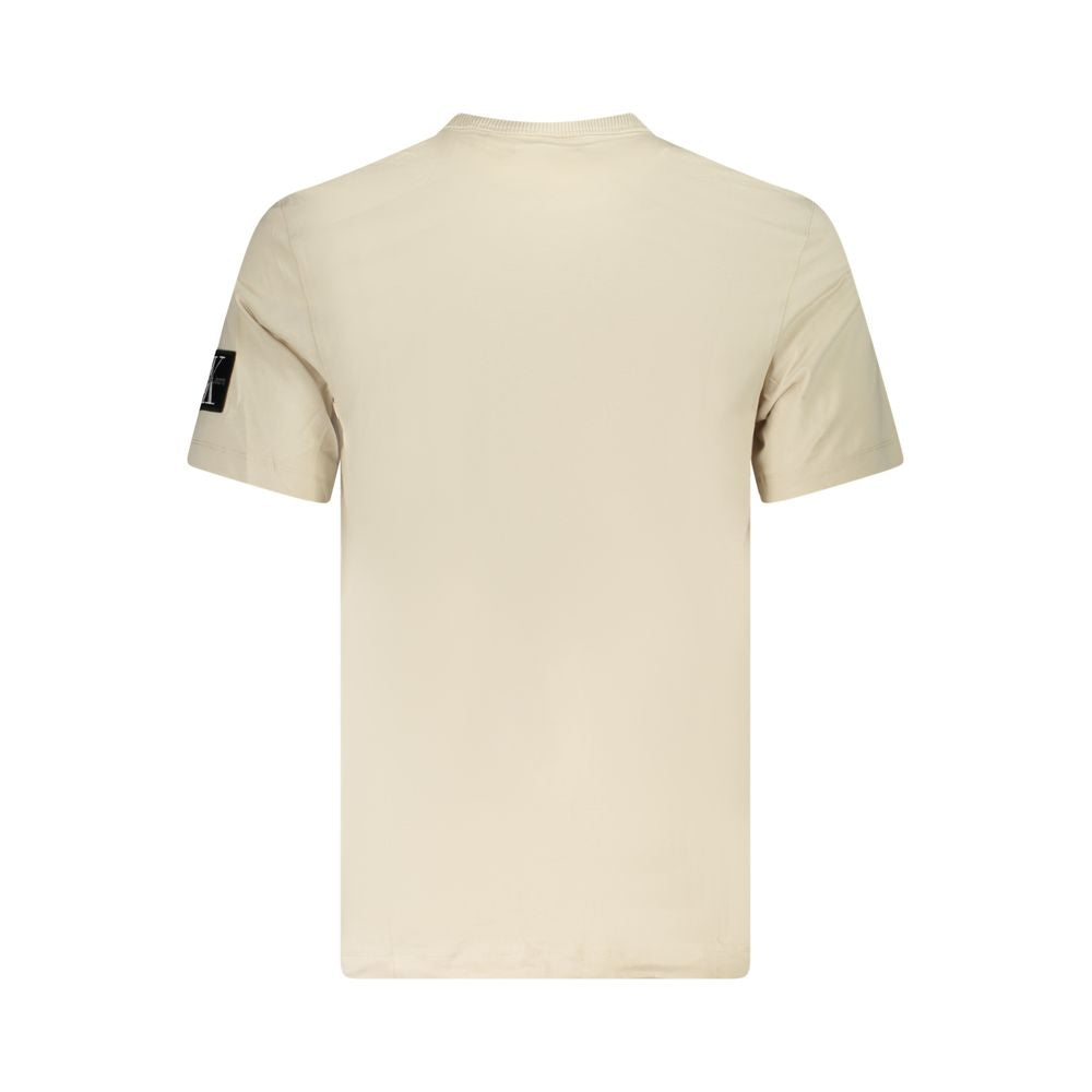 Tricou Calvin Klein bej din bumbac pentru bărbați