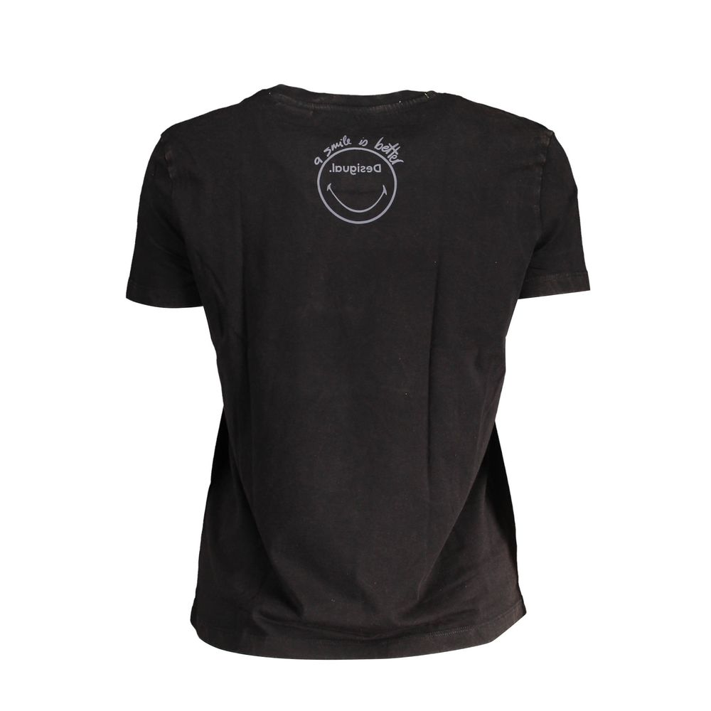 Desigual Schwarze Baumwolloberteile und T-Shirts