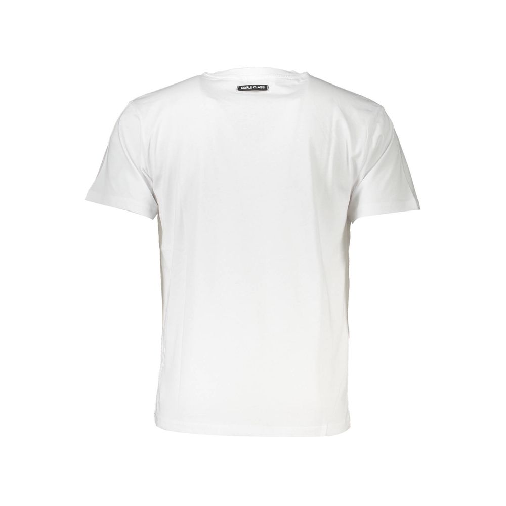 Tricou bărbătesc Cavalli Class din bumbac alb