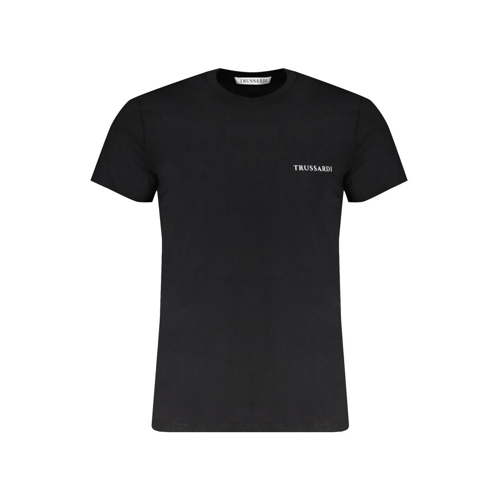 Trussardi Schwarzes Baumwoll-T-Shirt