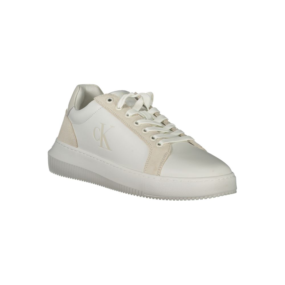 Calvin Klein – Weiße Polyethylen-Sneaker für Herren