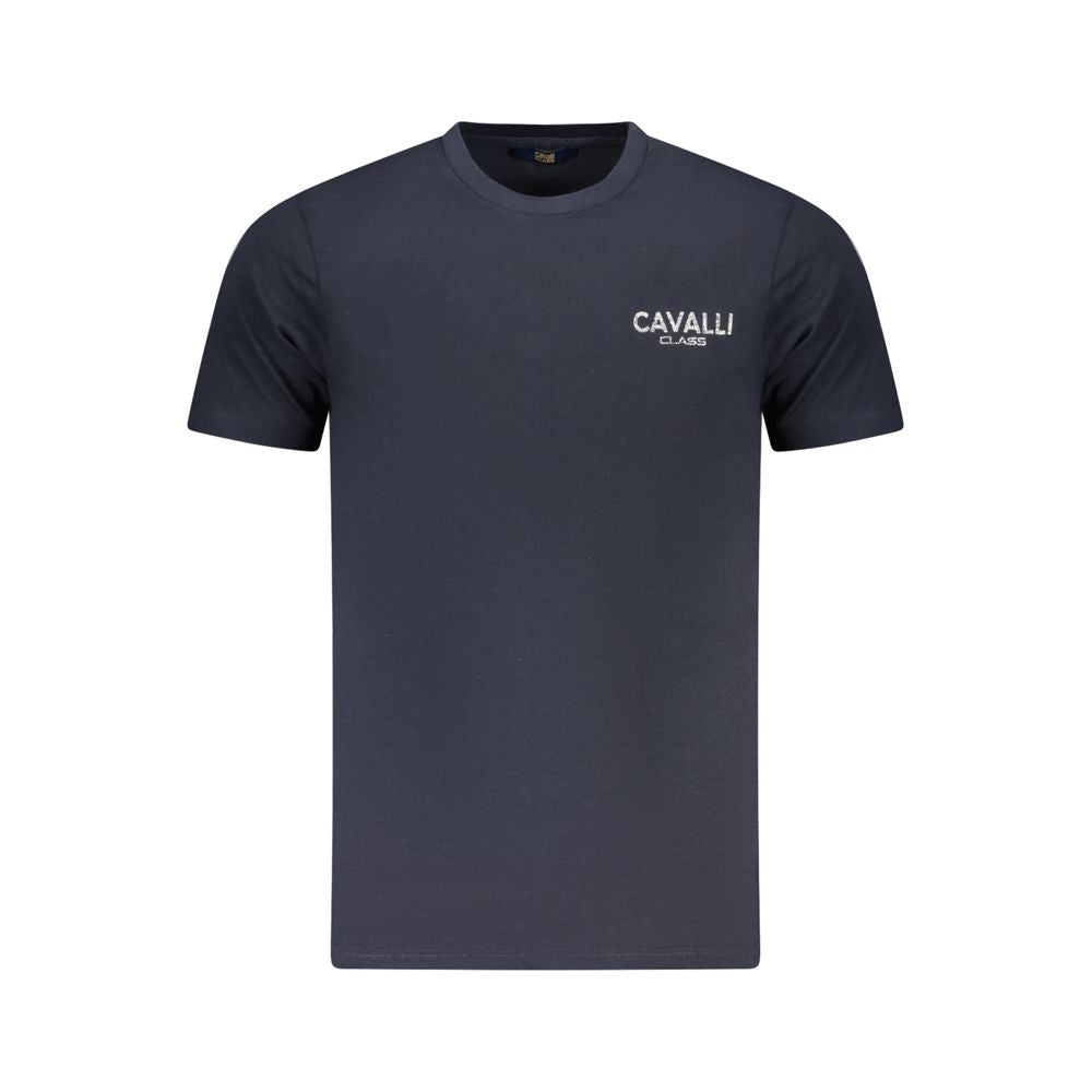 Cavalli Class Herren T-Shirt aus blauer Baumwolle