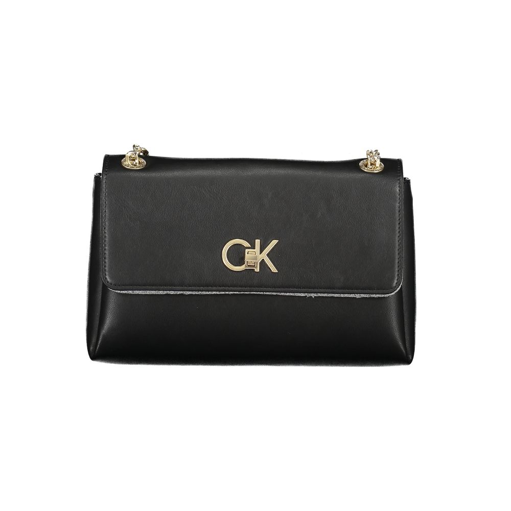 Calvin Klein Schwarze Polyester-Handtasche