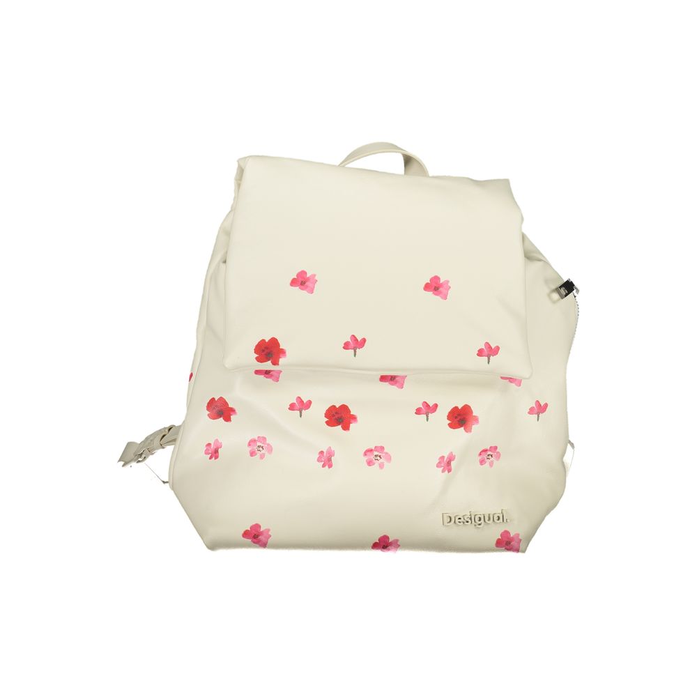 Desigual – Weißer Polyethylen-Rucksack