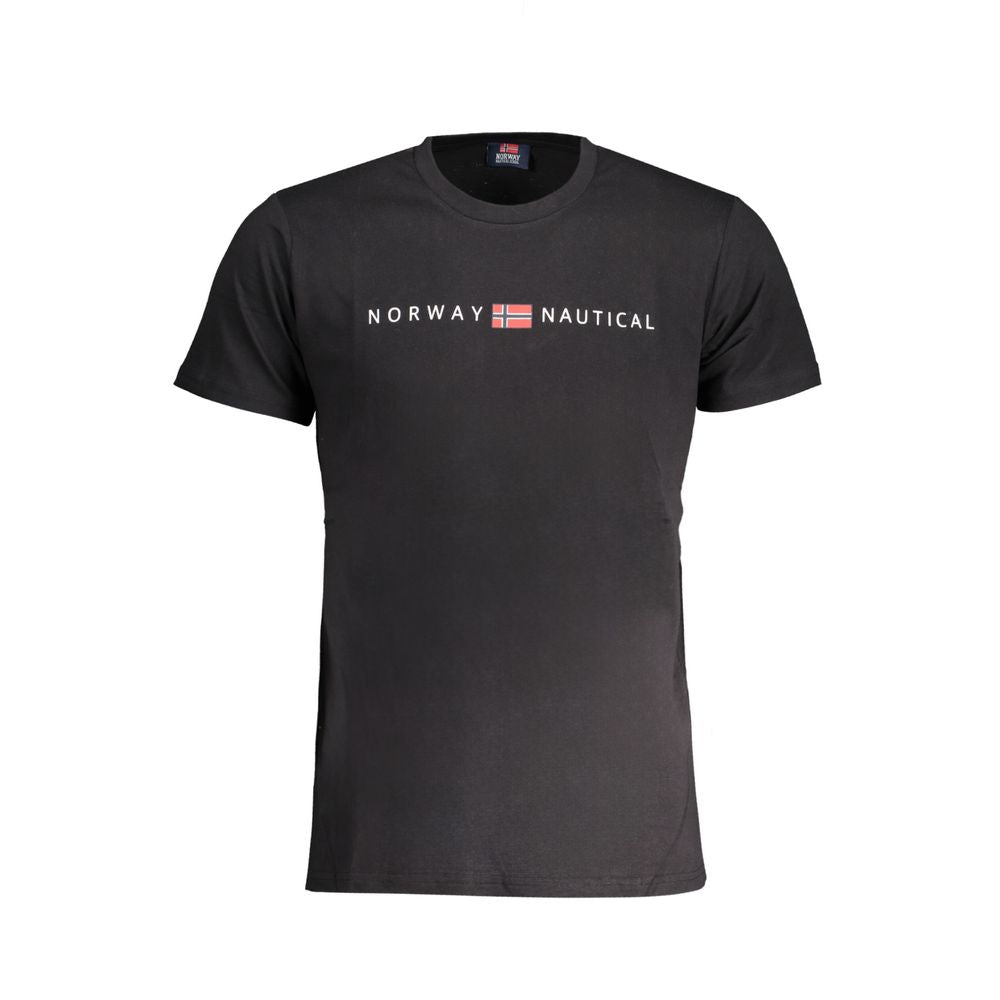 Tricou negru din bumbac Norvegia 1963