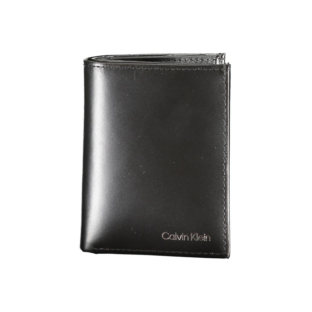 Calvin Klein Schwarze Lederbrieftasche
