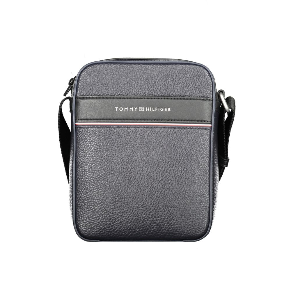 Geantă de umăr din polietilenă albastră Tommy Hilfiger