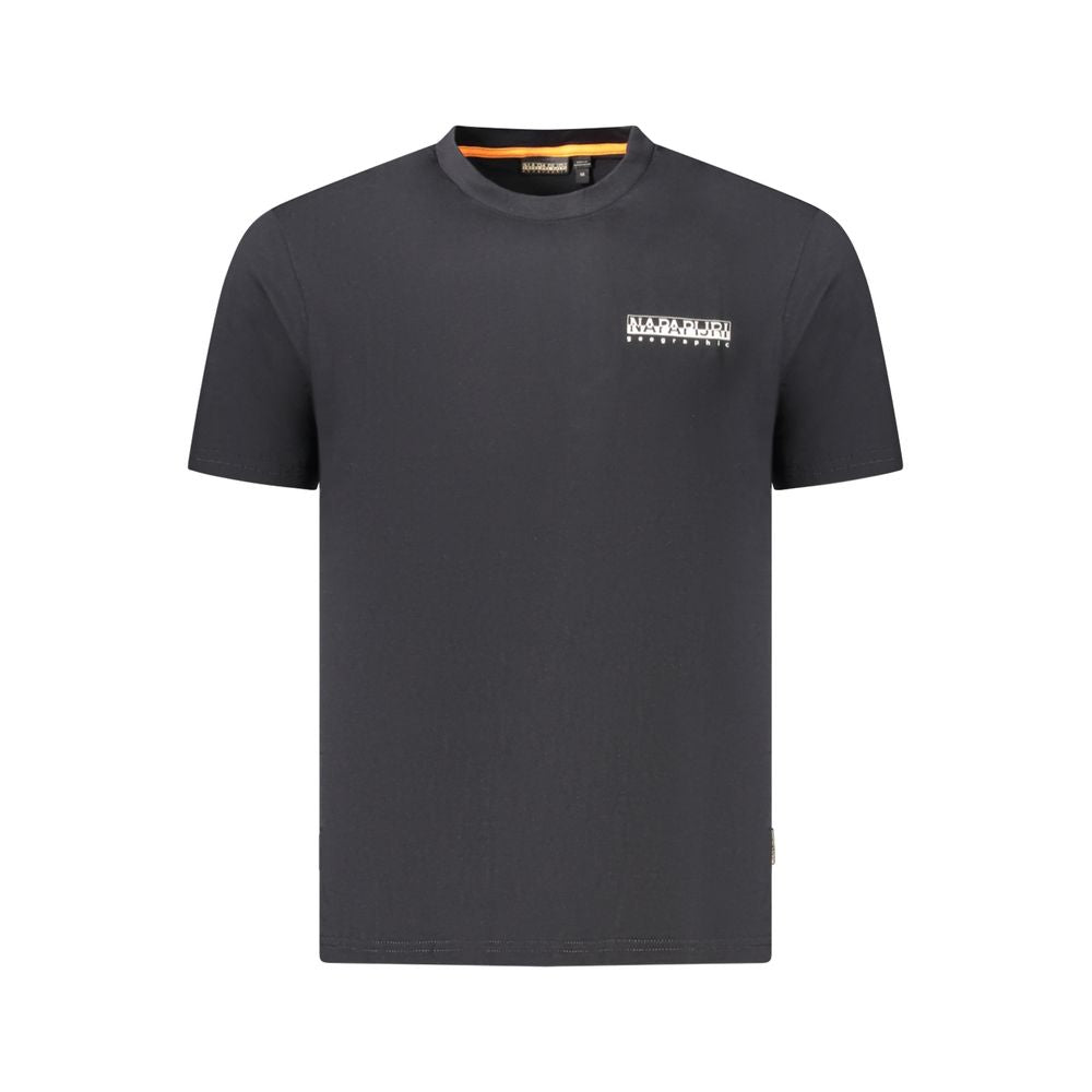 Napapijri Schwarzes Herren-T-Shirt aus Baumwolle