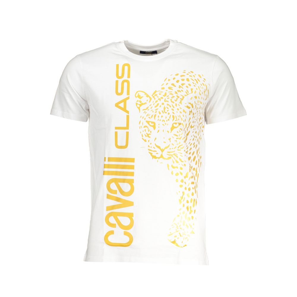 Tricou Cavalli Class din bumbac alb
