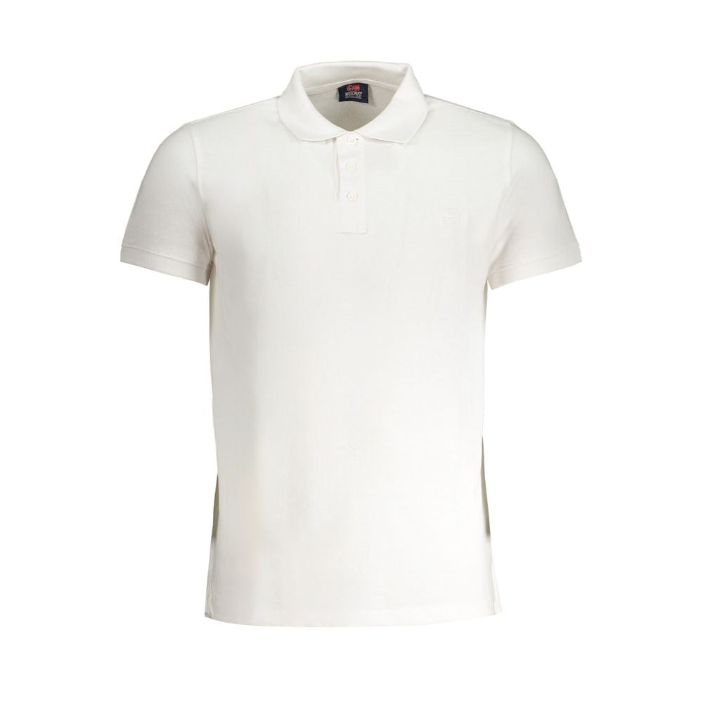 Norwegen 1963 Weißes Poloshirt aus Baumwolle