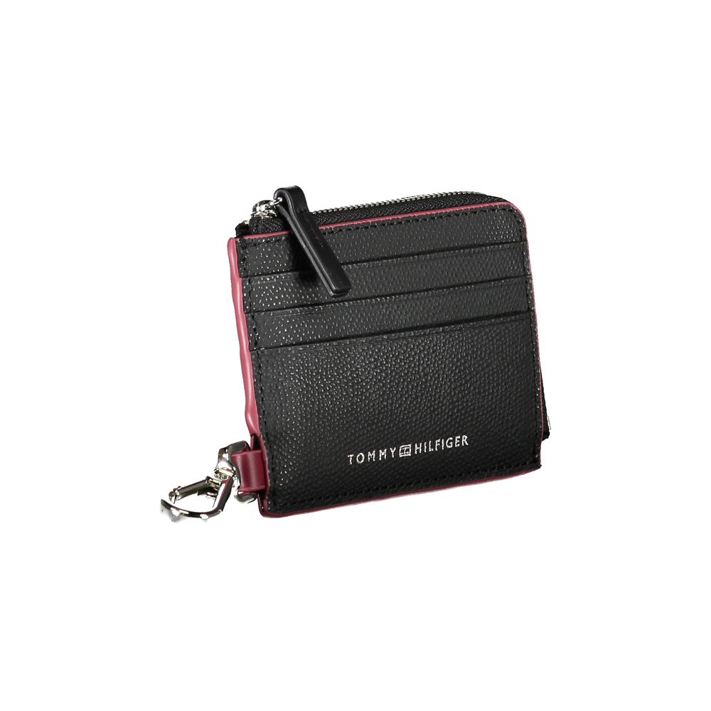 Tommy Hilfiger – Schickes Kartenetui aus Leder mit Karabinerhaken