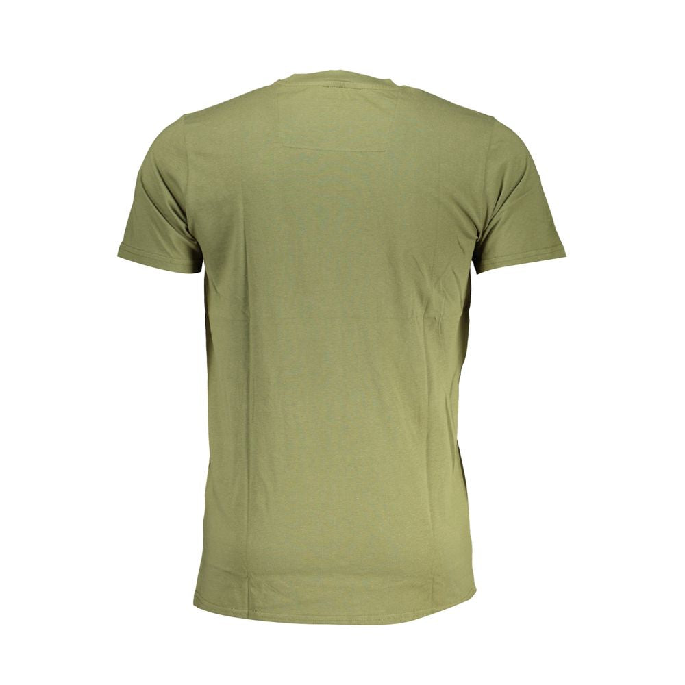 Tricou Cavalli Class verde din bumbac