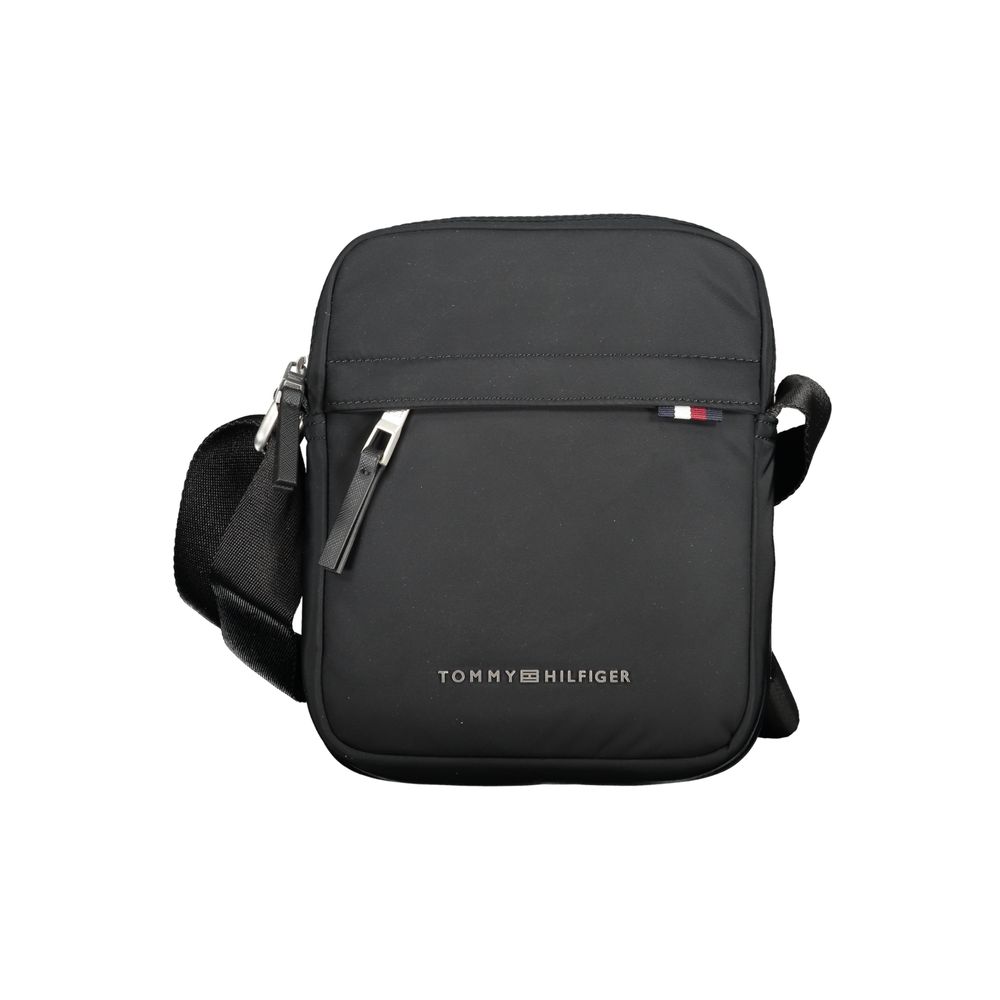 Tommy Hilfiger – Schwarze Polyester-Umhängetasche