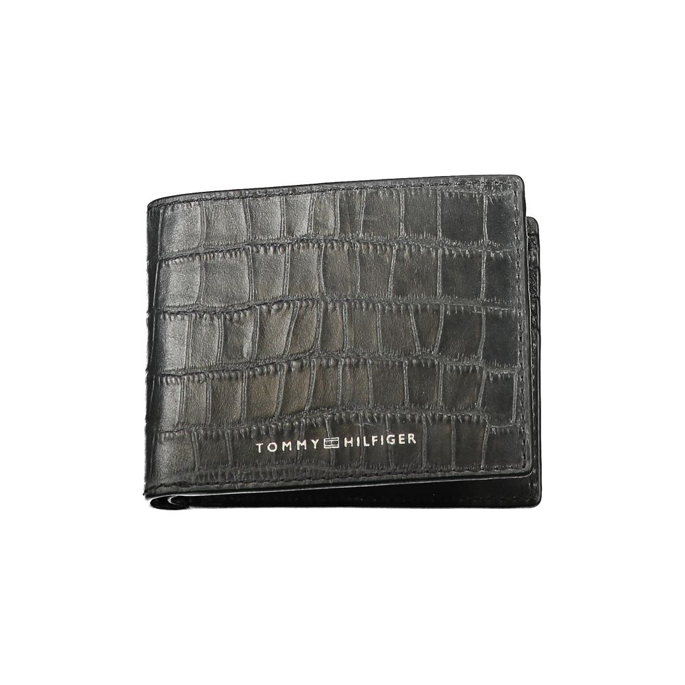 Tommy Hilfiger – Schwarze Lederbrieftasche
