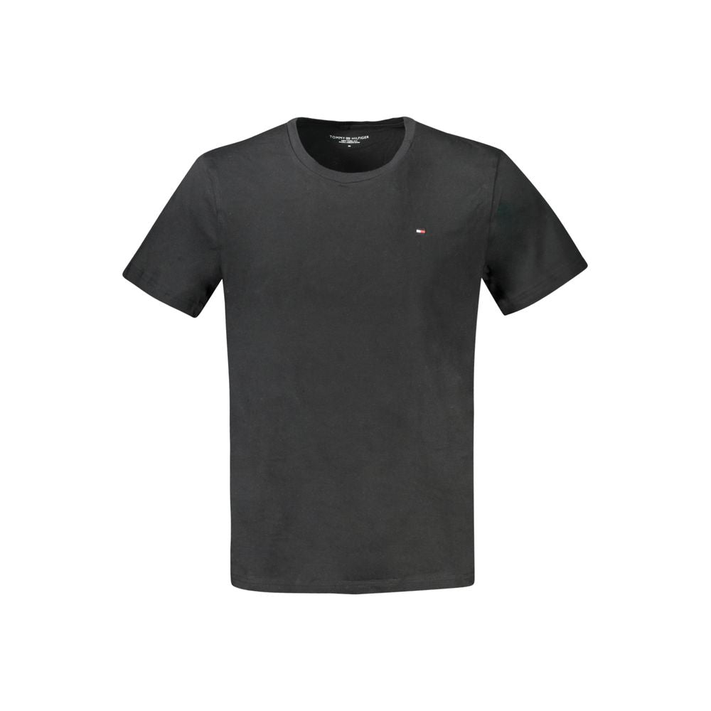 Tommy Hilfiger – Schwarzes Herren-T-Shirt aus Baumwolle