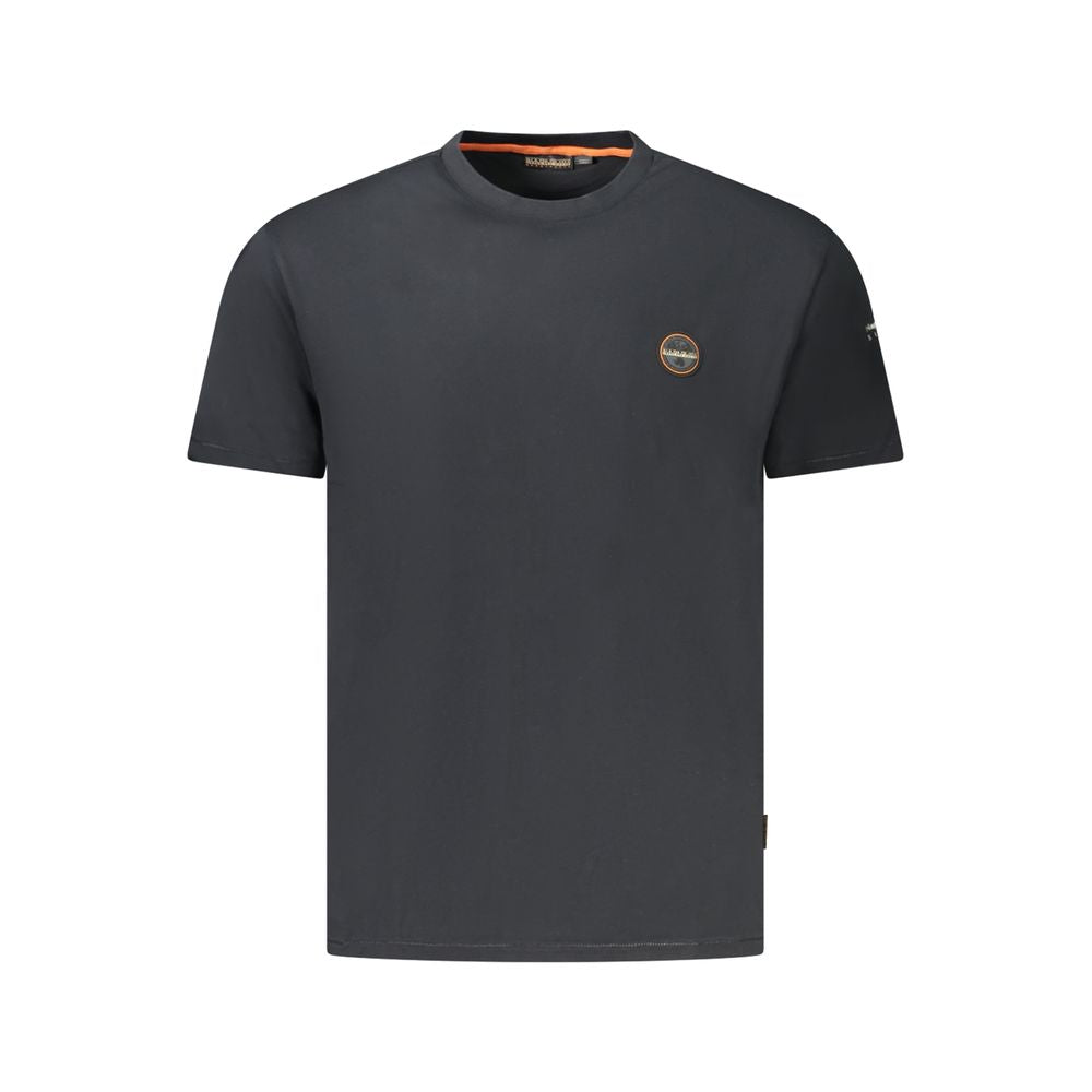 Napapijri Schwarzes Herren-T-Shirt aus Baumwolle