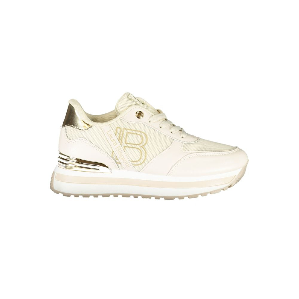 Laura Biagiotti Beige Polyester Damen Sneaker