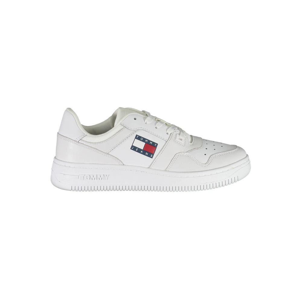 Tommy Hilfiger – Weiße Sneaker aus recyceltem Polyester für Damen
