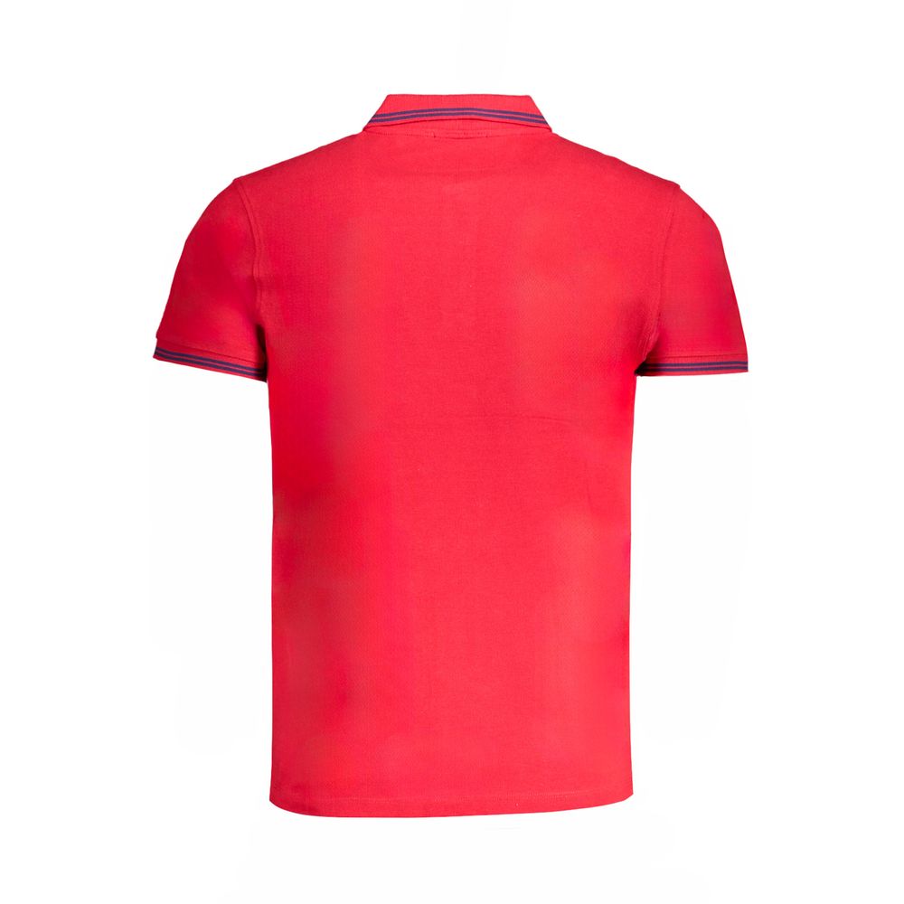 Tricou polo Cavalli Class roșu din bumbac