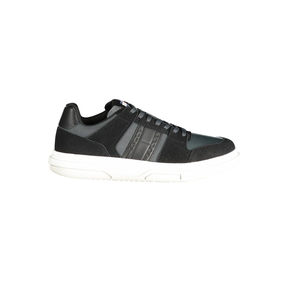 Tommy Hilfiger – Schwarze Leder-Sneaker für Herren